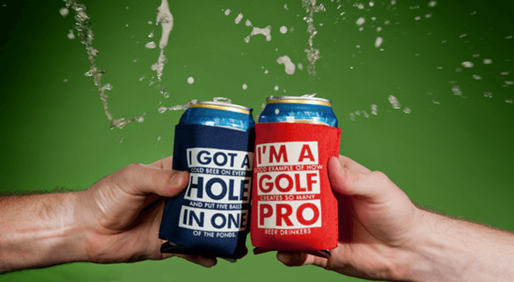 Crashed beer can custom koozies