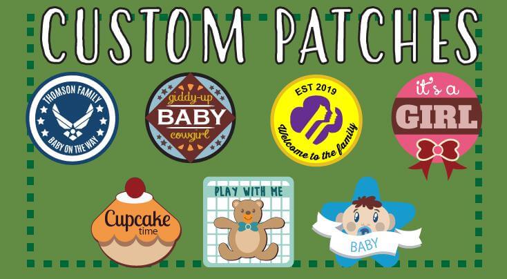 custom patches for baby shower scout party 