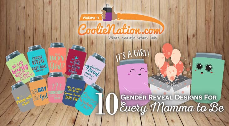 Custom baby shower coolies for cold beer