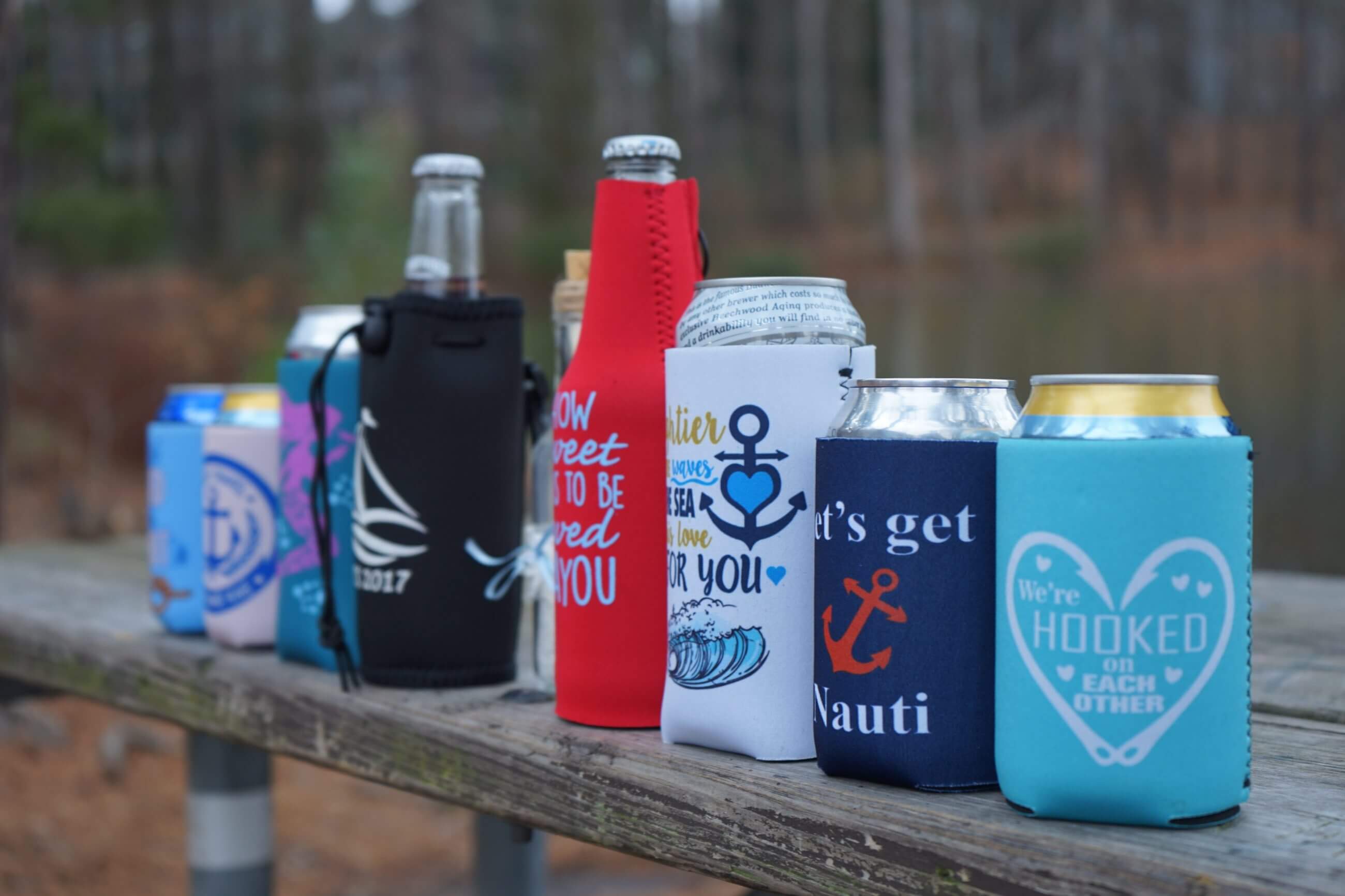 Find nautical wedding koozies for your wedding ceremony and reception