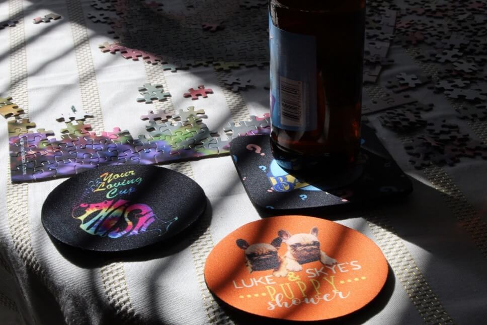 Coaster custom for party, brand and business