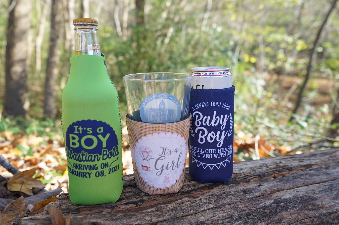 baby shower koozies ideas