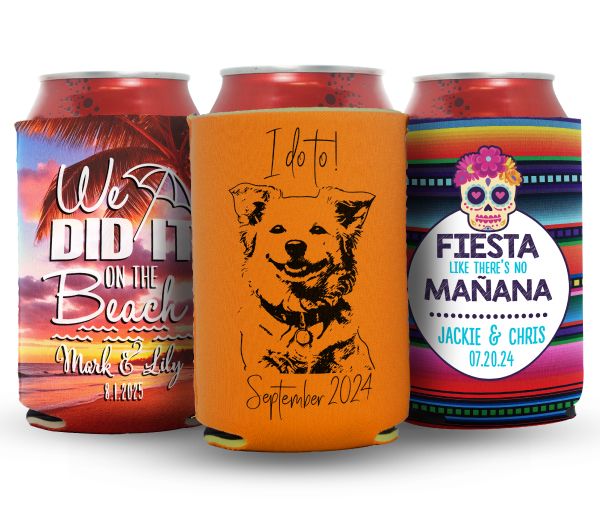 Custom Can neoprene standard 12 ounce can koozie, full color wedding design 2024, I do too.