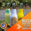 Custom slip-on bottle koozie with various designs and rush shipping offer
