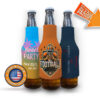 Personalized slip-on bottle koozies with full-color designs