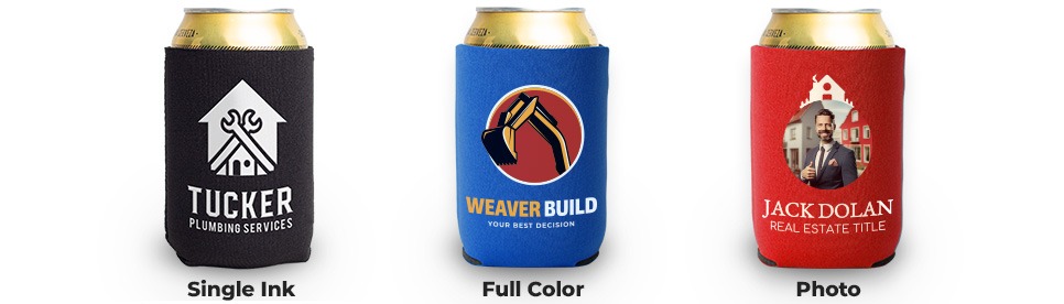Personalized Collapsible Magnetic Can Koozie - Full-Color, Photo, Single Ink Print for Events