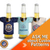 Custom sports jersey bottle koozies, perfect for keeping your drink cold on game day