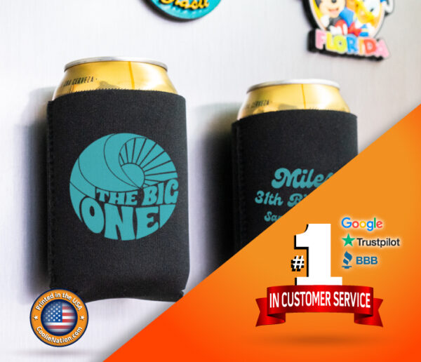 Custom magnetic can koozie with personalized design
