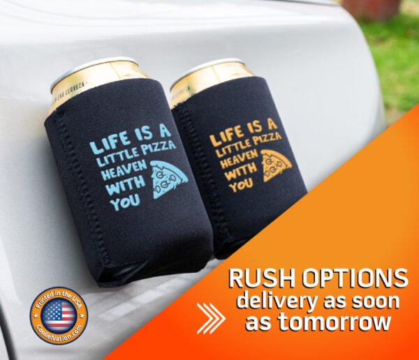 Personalized magnetic koozie, ideal for keeping drinks
