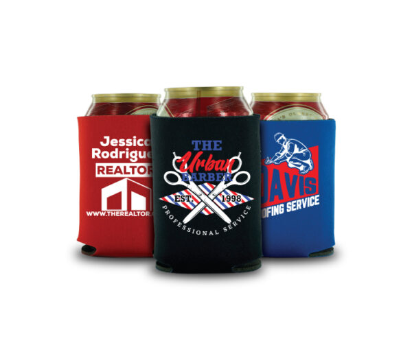 custom magnetic can koozie with business logo designs