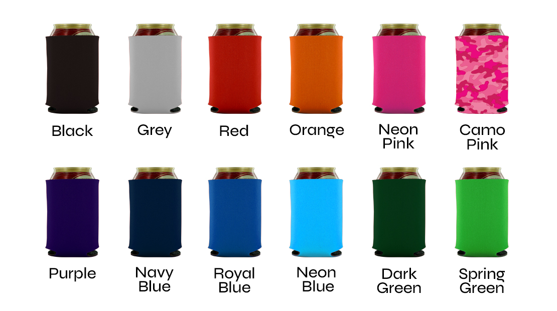 color chart magnetic koozie