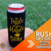 a graduation personalized skinny cooler with full color design and rush delivery available