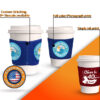 Custom neoprene coffee koozies sleeve with personalized print