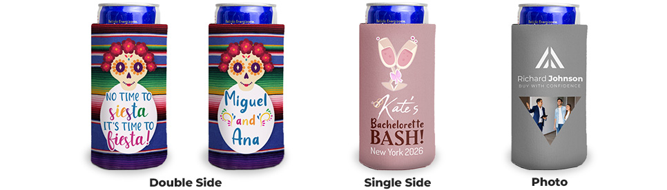 Custom 8oz Slim Can Coolie with Double-Sided Full Color Print