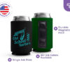 Custom collapsible magnetic can cooler with durable magnetic hold, single ink print