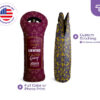 Personalized wine bottle coolers with full color print and custom stitching options, including patterned and birthday designs from CoolieNation.