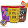 Personalized solo cup koozie with a full-color design