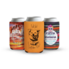 Custom collapsible neoprene can koozie with a wedding print design, perfect for wedding favors or special celebrations.