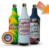 Set of 3 wine bottle koozies with full color print designs