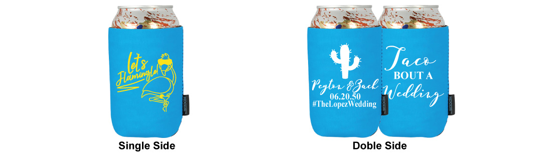 print example glow in the dark koozie