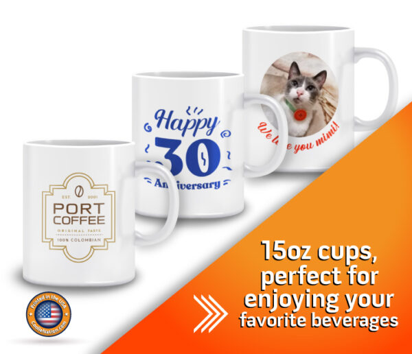 15 oz custom mugs with personalized design