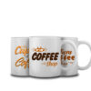 A mockup of three personalized coffee mugs, perfect for enjoying your favorite hot beverage.