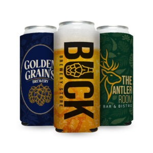 24 ounce beer koozie with custom bar design on them, can cooler for tall drinks