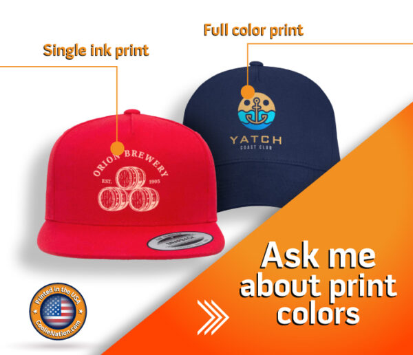Custom hat with various design prints