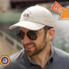 Man wearing a custom hat with a personalized print