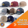 Variety of hat styles available for custom printing