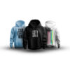 "Three hoodies with unique designs. Customize your style with these made-to-measure sweatshirts