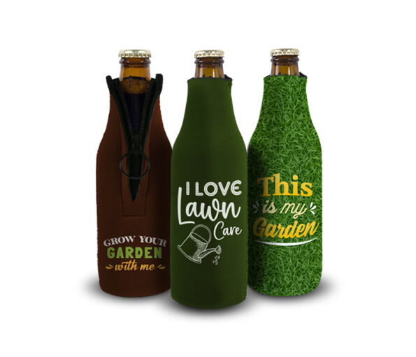 Coolie Junction FCK It Funny Beer Bottle Coolie - Neoprene Can Cooler With Zipper & Bottle Opener (Orange)