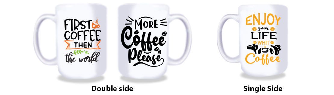 Customizable coffee mug with full-color design