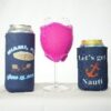 custom Tall slim can, regular can, and wine glass koozies