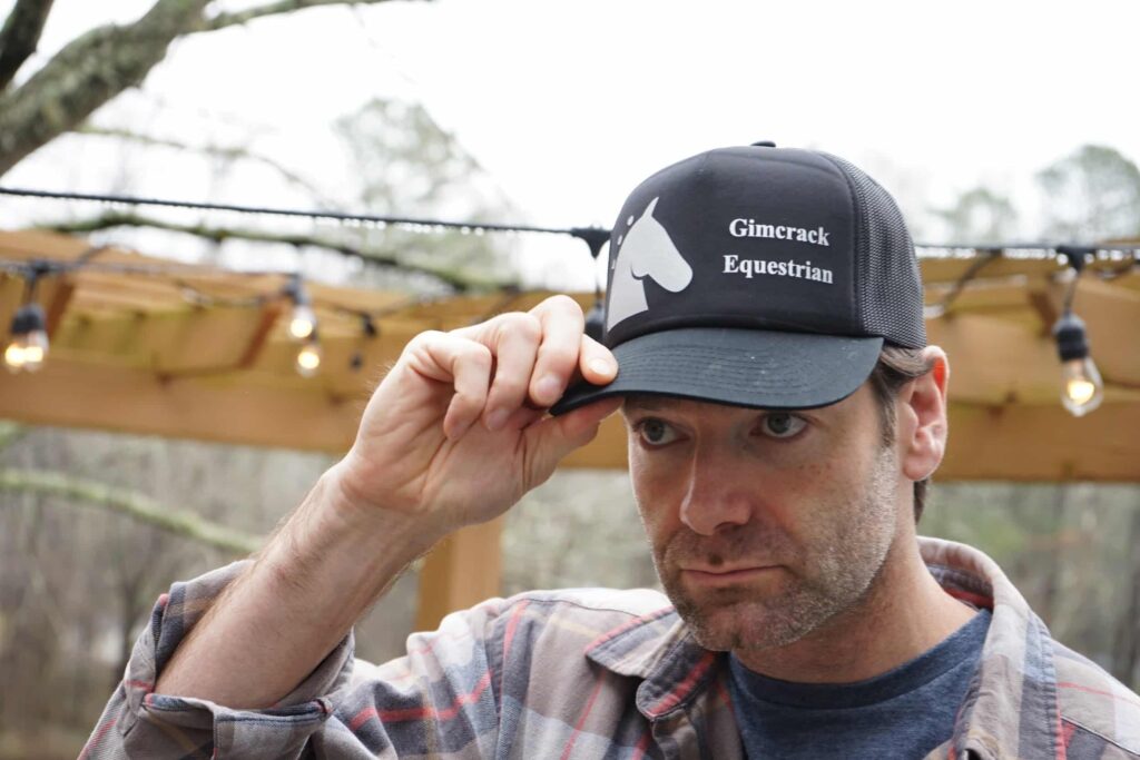 Man wearing a custom hat