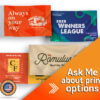 Variety of custom banners and flags with personalized designs