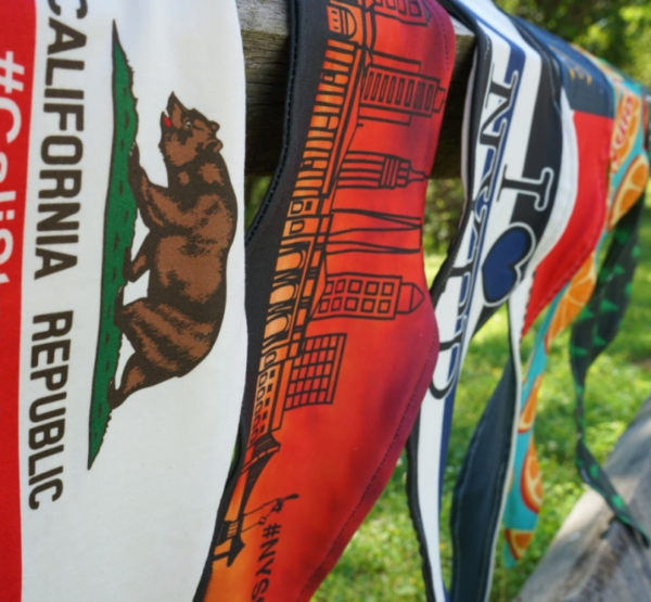 a variety of personalized masks with unique designs and patterns.