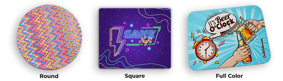 Custom Square or Circle Mousepads with Full Color Print – Print Example