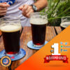 Custom coasters with beer glasses