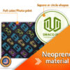 Personalized square and circle mousepads with custom designs