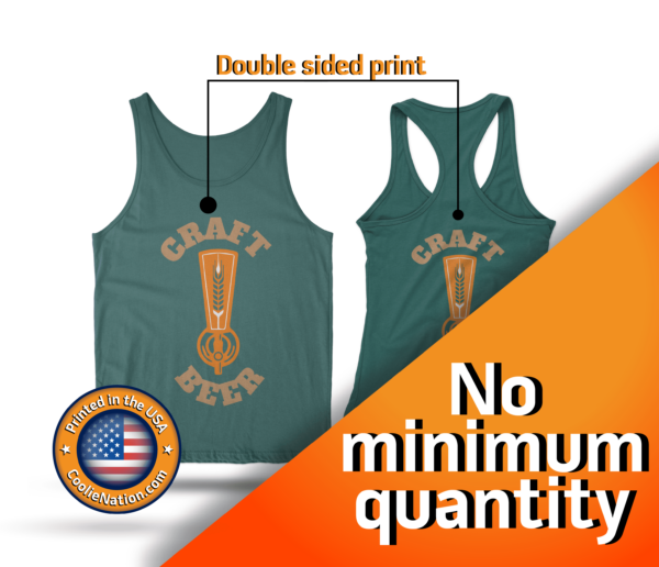 Craft beer tank top - no minimum quantity