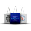 Personalized tote bags with three distinct designs