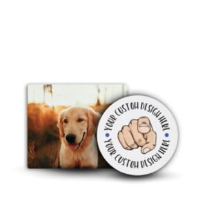 Custom circle and square mousepads with personalized designs