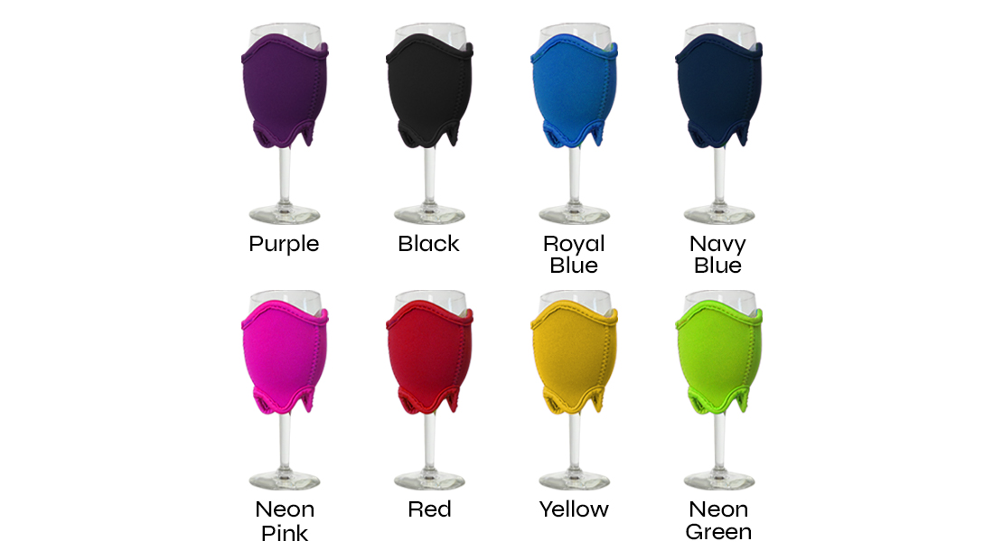 wine koozie colors available