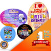 Custom magnets in various sizes with personalized designs