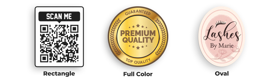 Custom Rectangle and Oval Stickers with Full Color – Print Example
