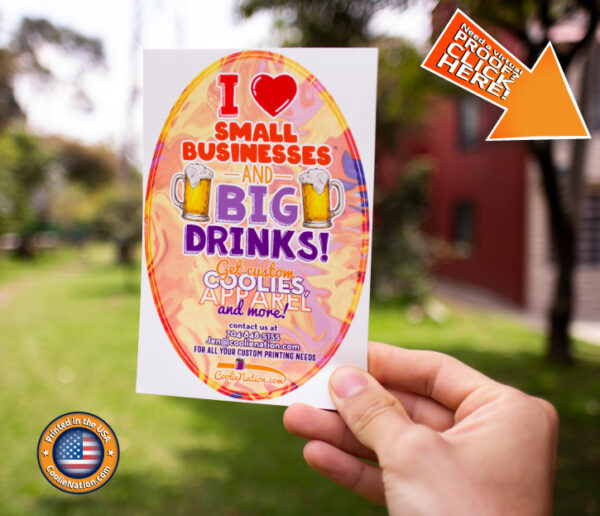 Full-color custom print on oval-shaped stickers