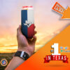 Custom koozie with patriotic Texas flag design