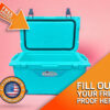 personalized seafoam bison cooler with your brand or message