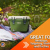 Personalized olive bison cooler for outdoor events